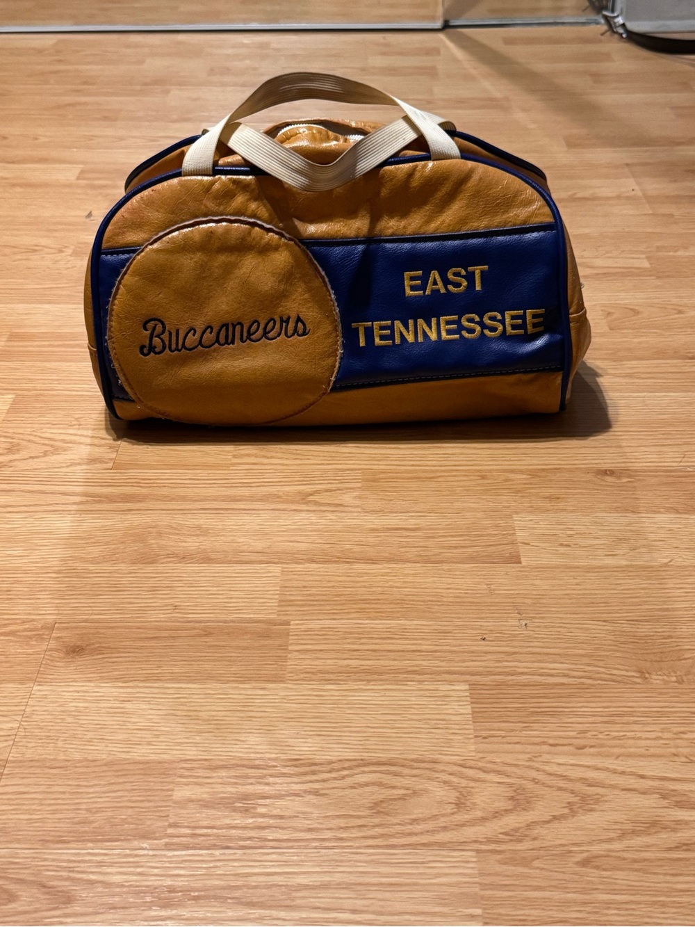 Vintage East Tennessee Buccaneers Gold & Blue Travel Duffle Bag